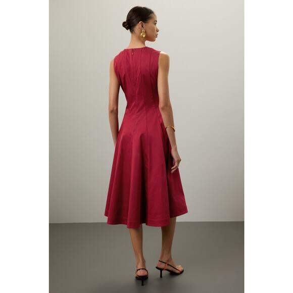 ROKSANDA X RTR Pink Orange Sleeveless Crewneck Colorblock Midi Dress Size 4 - Picture 4 of 16